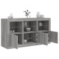 vidaXL Sideboard mit LED-Leuchten Grau Sonoma 123x37x67 cm vidaXL Sideboard mit LED-Leuchten Grau Sonoma 123x37x67 cm