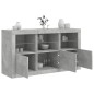 vidaXL Sideboard mit LED-Leuchten Betongrau 123x37x67 cm vidaXL Sideboard mit LED-Leuchten Betongrau 123x37x67 cm