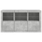 vidaXL Sideboard mit LED-Leuchten Betongrau 123x37x67 cm vidaXL Sideboard mit LED-Leuchten Betongrau 123x37x67 cm