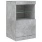 vidaXL Sideboard mit LED-Leuchten Betongrau 123x37x67 cm vidaXL Sideboard mit LED-Leuchten Betongrau 123x37x67 cm