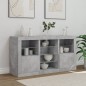 vidaXL Sideboard mit LED-Leuchten Betongrau 123x37x67 cm vidaXL Sideboard mit LED-Leuchten Betongrau 123x37x67 cm