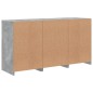 vidaXL Sideboard mit LED-Leuchten Betongrau 123x37x67 cm vidaXL Sideboard mit LED-Leuchten Betongrau 123x37x67 cm