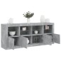 vidaXL Sideboard mit LED-Leuchten Betongrau 163x37x67 cm vidaXL Sideboard mit LED-Leuchten Betongrau 163x37x67 cm