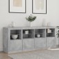 vidaXL Sideboard mit LED-Leuchten Betongrau 163x37x67 cm vidaXL Sideboard mit LED-Leuchten Betongrau 163x37x67 cm