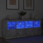 vidaXL Sideboard mit LED-Leuchten Betongrau 163x37x67 cm vidaXL Sideboard mit LED-Leuchten Betongrau 163x37x67 cm