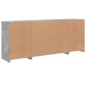 vidaXL Sideboard mit LED-Leuchten Betongrau 163x37x67 cm vidaXL Sideboard mit LED-Leuchten Betongrau 163x37x67 cm