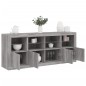 vidaXL Sideboard mit LED-Leuchten Grau Sonoma 163x37x67 cm vidaXL Sideboard mit LED-Leuchten Grau Sonoma 163x37x67 cm