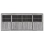 vidaXL Sideboard mit LED-Leuchten Grau Sonoma 163x37x67 cm vidaXL Sideboard mit LED-Leuchten Grau Sonoma 163x37x67 cm