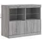 vidaXL Sideboard mit LED-Leuchten Grau Sonoma 163x37x67 cm vidaXL Sideboard mit LED-Leuchten Grau Sonoma 163x37x67 cm