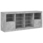 vidaXL Sideboard mit LED-Leuchten Betongrau 163x37x67 cm vidaXL Sideboard mit LED-Leuchten Betongrau 163x37x67 cm