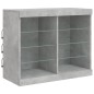 vidaXL Sideboard mit LED-Leuchten Betongrau 163x37x67 cm vidaXL Sideboard mit LED-Leuchten Betongrau 163x37x67 cm