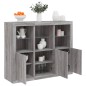 vidaXL Sideboards mit LED-Leuchten 3 Stk. Grau Sonoma Holzwerkstoff vidaXL Sideboards mit LED-Leuchten 3 Stk. Grau Sonoma Holzwerkstoff