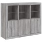 vidaXL Sideboards mit LED-Leuchten 3 Stk. Grau Sonoma Holzwerkstoff vidaXL Sideboards mit LED-Leuchten 3 Stk. Grau Sonoma Holzwerkstoff