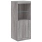 vidaXL Sideboards mit LED-Leuchten 3 Stk. Grau Sonoma Holzwerkstoff vidaXL Sideboards mit LED-Leuchten 3 Stk. Grau Sonoma Holzwerkstoff