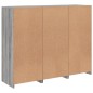 vidaXL Sideboards mit LED-Leuchten 3 Stk. Grau Sonoma Holzwerkstoff vidaXL Sideboards mit LED-Leuchten 3 Stk. Grau Sonoma Holzwerkstoff