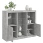 vidaXL Sideboards mit LED-Leuchten 3 Stk. Betongrau Holzwerkstoff vidaXL Sideboards mit LED-Leuchten 3 Stk. Betongrau Holzwerkstoff