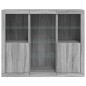 vidaXL Sideboards mit LED-Leuchten 3 Stk. Grau Sonoma Holzwerkstoff vidaXL Sideboards mit LED-Leuchten 3 Stk. Grau Sonoma Holzwerkstoff