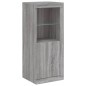 vidaXL Sideboards mit LED-Leuchten 3 Stk. Grau Sonoma Holzwerkstoff vidaXL Sideboards mit LED-Leuchten 3 Stk. Grau Sonoma Holzwerkstoff