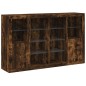 vidaXL Sideboards mit LED-Leuchten 3 Stk. Räuchereiche Holzwerkstoff vidaXL Sideboards mit LED-Leuchten 3 Stk. Räuchereiche Holzwerkstoff