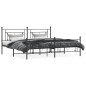 vidaXL Bettgestell mit Kopf- und Fußteil Metall Schwarz 200x200 cm vidaXL Bettgestell mit Kopf- und Fußteil Metall Schwarz 200x200 cm