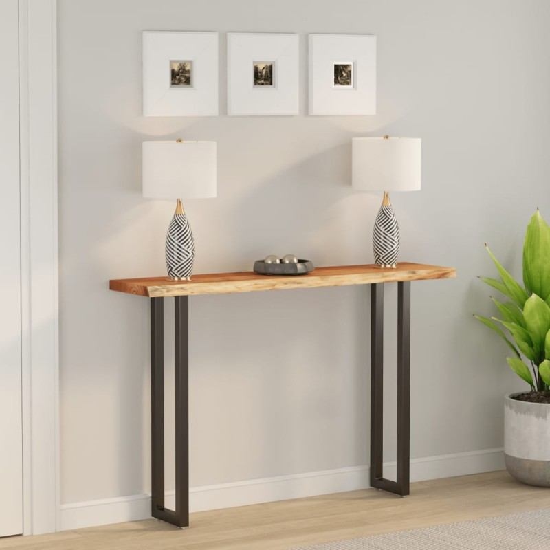 vidaXL Tischplatte 140x30x3,8cm Rechteckig Massivholz Akazie Baumkante vidaXL Tischplatte 140x30x3,8cm Rechteckig Massivholz Akazie Baumkante