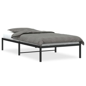 vidaXL Bettgestell Metall Schwarz 100x200 cm