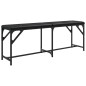 vidaXL Essbank Schwarz 124x32x45 cm Stahl und Kunstleder vidaXL Essbank Schwarz 124x32x45 cm Stahl und Kunstleder