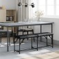 vidaXL Essbank Schwarz 124x32x45 cm Stahl und Kunstleder vidaXL Essbank Schwarz 124x32x45 cm Stahl und Kunstleder