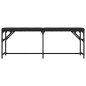 vidaXL Essbank Schwarz 124x32x45 cm Stahl und Kunstleder vidaXL Essbank Schwarz 124x32x45 cm Stahl und Kunstleder