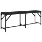 vidaXL Essbank Schwarz 124x32x45 cm Stahl und Kunstleder vidaXL Essbank Schwarz 124x32x45 cm Stahl und Kunstleder