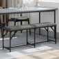 vidaXL Essbank Dunkelgrau 124x32x45 cm Stahl und Stoff vidaXL Essbank Dunkelgrau 124x32x45 cm Stahl und Stoff