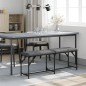vidaXL Essbank Dunkelgrau 124x32x45 cm Stahl und Stoff vidaXL Essbank Dunkelgrau 124x32x45 cm Stahl und Stoff