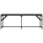 vidaXL Essbank Dunkelgrau 124x32x45 cm Stahl und Stoff vidaXL Essbank Dunkelgrau 124x32x45 cm Stahl und Stoff