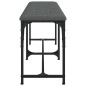 vidaXL Essbank Dunkelgrau 124x32x45 cm Stahl und Stoff vidaXL Essbank Dunkelgrau 124x32x45 cm Stahl und Stoff