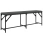 vidaXL Essbank Dunkelgrau 124x32x45 cm Stahl und Stoff vidaXL Essbank Dunkelgrau 124x32x45 cm Stahl und Stoff