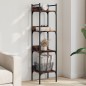 vidaXL Bücherregal 4 Böden Räuchereiche 35x30x138,5 cm Holzwerkstoff vidaXL Bücherregal 4 Böden Räuchereiche 35x30x138,5 cm Holzwerkstoff