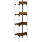 vidaXL Bücherregal 4 Böden Räuchereiche 35x30x138,5 cm Holzwerkstoff vidaXL Bücherregal 4 Böden Räuchereiche 35x30x138,5 cm Holzwerkstoff