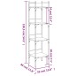 vidaXL Bücherregal 4 Böden Räuchereiche 35x30x138,5 cm Holzwerkstoff vidaXL Bücherregal 4 Böden Räuchereiche 35x30x138,5 cm Holzwerkstoff