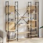 vidaXL Bücherregal Sonoma-Eiche 155,5x24x166,5 cm Holzwerkstoff vidaXL Bücherregal Sonoma-Eiche 155,5x24x166,5 cm Holzwerkstoff