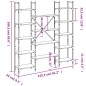 vidaXL Bücherregal Sonoma-Eiche 155,5x24x166,5 cm Holzwerkstoff vidaXL Bücherregal Sonoma-Eiche 155,5x24x166,5 cm Holzwerkstoff