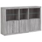 vidaXL Sideboard mit LED-Leuchten Grau Sonoma 162x37x100 cm vidaXL Sideboard mit LED-Leuchten Grau Sonoma 162x37x100 cm