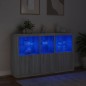 vidaXL Sideboard mit LED-Leuchten Grau Sonoma 162x37x100 cm vidaXL Sideboard mit LED-Leuchten Grau Sonoma 162x37x100 cm