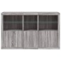 vidaXL Sideboard mit LED-Leuchten Grau Sonoma 162x37x100 cm vidaXL Sideboard mit LED-Leuchten Grau Sonoma 162x37x100 cm