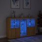 vidaXL Sideboard mit LED-Leuchten Sonoma-Eiche 162x37x100 cm vidaXL Sideboard mit LED-Leuchten Sonoma-Eiche 162x37x100 cm