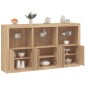 vidaXL Sideboard mit LED-Leuchten Sonoma-Eiche 181,5x37x100 cm vidaXL Sideboard mit LED-Leuchten Sonoma-Eiche 181,5x37x100 cm