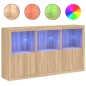 vidaXL Sideboard mit LED-Leuchten Sonoma-Eiche 181,5x37x100 cm vidaXL Sideboard mit LED-Leuchten Sonoma-Eiche 181,5x37x100 cm
