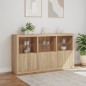 vidaXL Sideboard mit LED-Leuchten Sonoma-Eiche 181,5x37x100 cm vidaXL Sideboard mit LED-Leuchten Sonoma-Eiche 181,5x37x100 cm