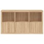 vidaXL Sideboard mit LED-Leuchten Sonoma-Eiche 181,5x37x100 cm vidaXL Sideboard mit LED-Leuchten Sonoma-Eiche 181,5x37x100 cm