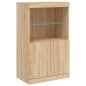 vidaXL Sideboard mit LED-Leuchten Sonoma-Eiche 181,5x37x100 cm vidaXL Sideboard mit LED-Leuchten Sonoma-Eiche 181,5x37x100 cm