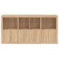 vidaXL Sideboard mit LED-Leuchten Sonoma-Eiche 202x37x100 cm vidaXL Sideboard mit LED-Leuchten Sonoma-Eiche 202x37x100 cm